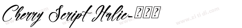Cherry Script Italic字体转换